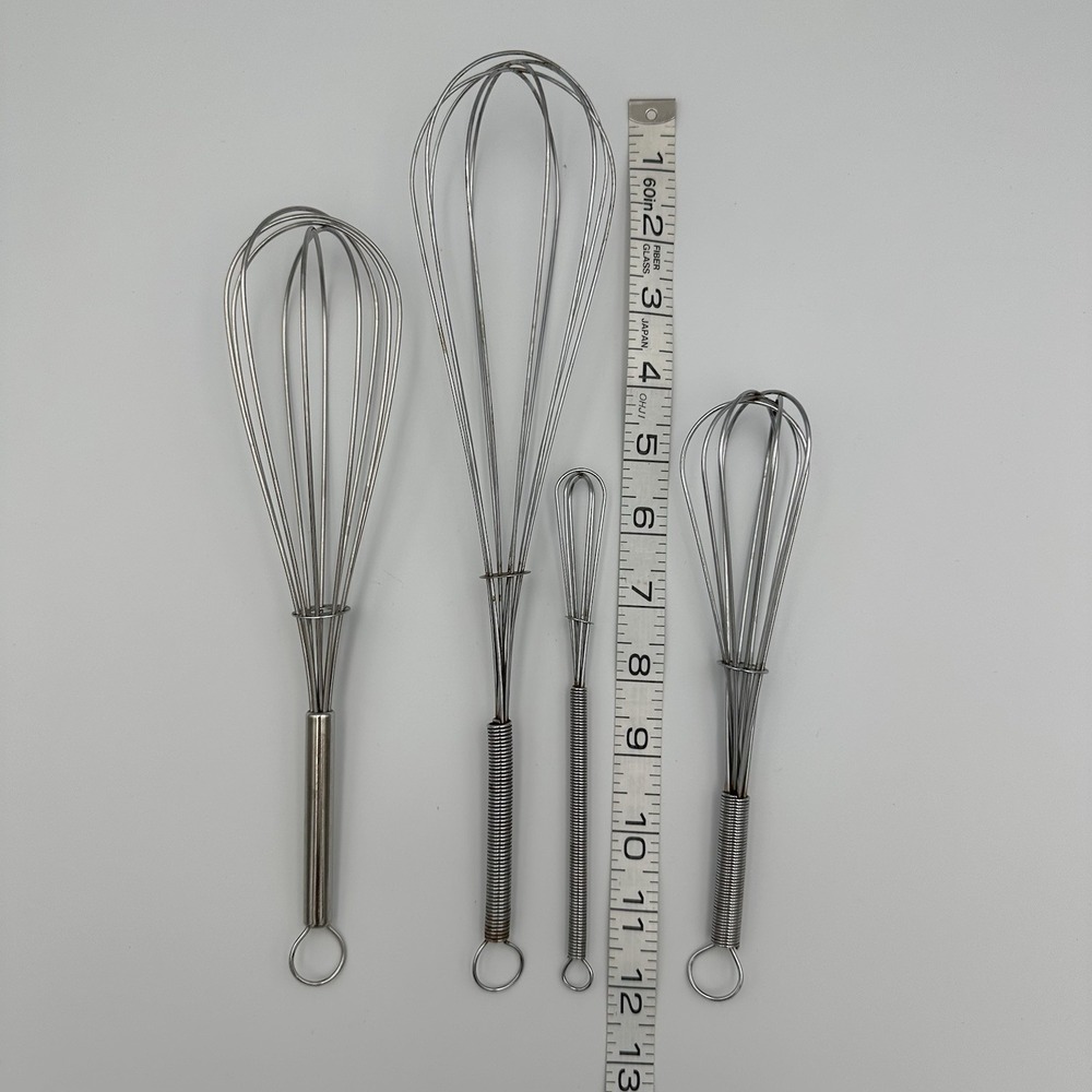 Set of‎ 4 Wire Balloon Whisks Stirrers Mixers
